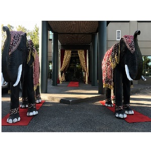 Escultura de Elefante para Boda Real, Decoración de Boda de Tamaño Real, Estatua de Elefante de FRP Natural, Decoración de Elefante para Entrada, EE. UU. - Product Image 1
