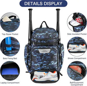 Sac à dos multifonctionnel de gros pour le baseball/le basketball et autres sports, sac de sport professionnel personnalisé par sublimation - Product Image 4