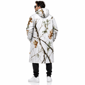 Poncho de pluie imperméable à capuche personnalisé pour la chasse, manteau de pluie camouflage, veste de pluie longue pour la pêche et la randonnée en plein air, coupe-vent, OEM ODM toutes saisons - Product Image 4