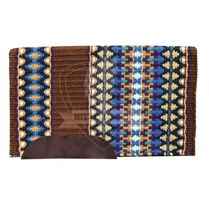 Couverture de selle de cheval western en laine australienne personnalisée 34 x 42 pouces, laine de Nouvelle-Zélande, coton, cuir, rembourrage épais - Product Image 2