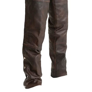 2026 Premium Quality Customized Logo Horse <b>Riding</b> Western Style Full Leather <b>Chaps</b> Lightweight Men OEM/ODM Service Wholesale - Product Image 4