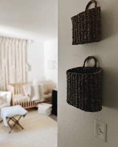 Set Of 2 Natural Seagrass Hanging <b>Wall</b> <b>Basket</b> Handmade <b>Storage</b> <b>Basket</b> Wholesale eco-friendly Made Viet Nam - Product Image 6