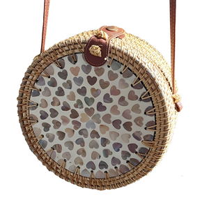 Sacs ronds en rotin pour femmes, sacs en rotin tissés à la main de Bali, sacs en paille et rotin en gros, prix compétitifs directement de l'usine, couleur personnalisable - Product Image 1