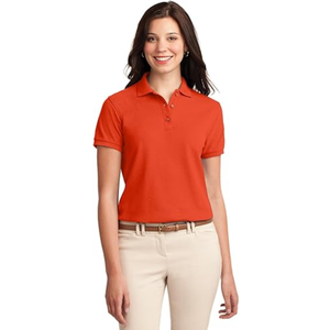 Polo pour femme vert olive uni, mélange de coton, respirant, durable, pour le golf, le tennis, décontracté, bureau, t-shirts pour femmes - Product Image 4