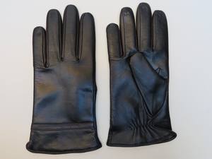 Gants de moto pour l'extérieur, compatibles avec écran tactile, chauds et doux pour l'hiver, antidérapants, imperméables, respirants, décontractés, en cuir de mouton noir - Product Image 3