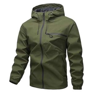 <b>Men</b> Hooded Soft Windbreaker <b>Jacket</b> Lightweight Waterproof Casual Zip Front Outdoor Breathable Comfortable Winter Everyday - Product Image 1