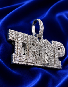 Colgante de Letra Personalizado con Moissanita Iced Out, Plata 925, Charm Hip Hop, Chapado en Rodio, Collar con Inicial de Casa, Joyería - Product Image 3