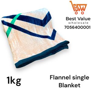 1 KG Luxury Soft Flannel Raschel Winter Blanket for Single <b>Bed</b> - Product Image 5