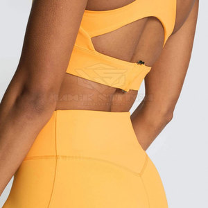 SHEZALI INDUSTRY Meilleure Vente Nouveau Design Logo Personnalisé Ensemble 2 Pièces Femme Yoga Taille Élastique Avant Solide Séchage Rapide Respirant - Product Image 4