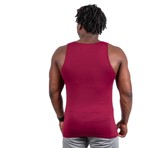 Camiseta sin mangas de algodón/spandex para hombre, transpirable, de secado rápido, ecológica, para gimnasio, informal, con frente de punto. - Product Image 2