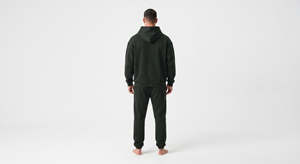 Ensemble de sport pour homme, couleur unie, sweat-shirt chaud d'automne et d'hiver, pull sport ample à capuche - Product Image 5