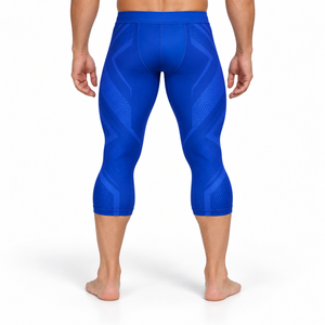Legging Capri Premium pour homme : Matière douce, soutien flexible et confort léger pour l'entraînement en salle de sport et les exercices quotidiens - Product Image 3