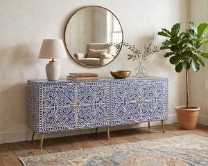 Cómoda Premium Vintage con Incrustaciones de Hueso: Cajonera Moderna para una Decoración Elegante de la Sala de Estar, desde India - Product Image 4