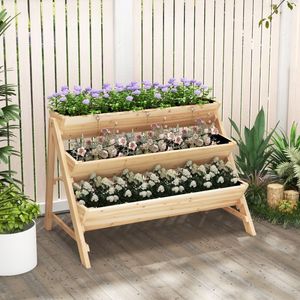 Fioriera a 3 livelli con ripiano portaoggetti, 2 ganci per appendere, 3 rivestimenti per fioriera - Prodotto per giardino e stoccaggio - Product Image 6