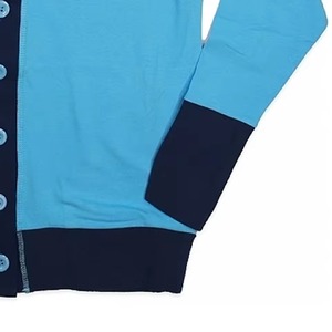 Custom College Winter Wear <b>Cardigan</b> <b>Sweater</b> Long Sleeve Navy Sky Letter Button Decoration V-neck Cotton Knitted Men's <b>Sweater</b> - Product Image 5