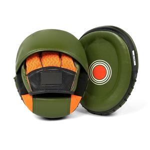 Excellent Quality Punching Mitts Leather Boxing Target <b>Focus</b> <b>Pads</b> Green Orange Curved Design Durable Training Equipment OEM ODM - Product Image 1