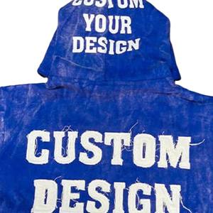 ชุดวอร์มโอเวอร์ไซส์สำหรับฤดูหนาวแบบ OEM ล้างสีสไตล์วินเทจสำหรับผู้ชาย กางเกงทรงขาบานพร้อมป้ายปัก - Product Image 6