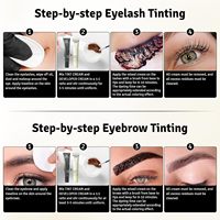 Kit de teinture pour cils en gros professionnel 2-en-1, kit de teinture pour cils et sourcils, développeur de teinture sûr et végétalien, kit de teinture pour sourcils personnalisé