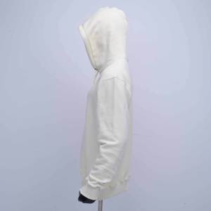 Sweat-shirts à capuche en coton molletonné blanc de qualité supérieure, avec logo personnalisé, impression sérigraphique sur le devant, manches longues, vente en gros - Product Image 6