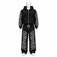 Ensemble survêtement et pantalon de jogging surdimensionné personnalisé avec broderie et impression, décontracté, 100 % coton, sweat à capuche à manches longues pour la mode streetwear