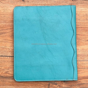 Top Selling Handcrafted Western Floral Genuine Tooled <b>Leather</b> & Cowhide Planner Hair on Star Pattern Genuine <b>Leather</b> Portfolio - Product Image 4