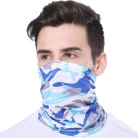 Cache-cou respirant camouflage bleu sur mesure, masque facial et couvre-chef pour sports de plein air pour hommes, prix de gros, chauffe-cou