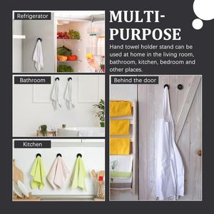 Set di 3 Ganci Premium per Asciugamani da Cucina con Finitura Cromata, Facile Installazione a Parete, Porta Asciugamani Adesivo - Product Image 3