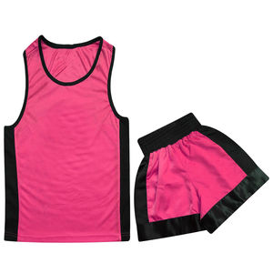 Pantalones de entrenamiento de Muay Thai para hombre y mujer, pantalones cortos de MMA con logo frontal para artes marciales, uniformes de boxeo - Product Image 4