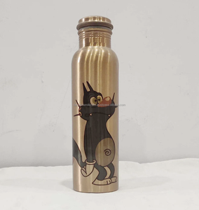 Botella de Agua de Cobre Puro, Botella de Agua de Cobre para Gimnasio Más Vendida, Botella de Cobre Espiritual Ayurvédica - Product Image 5