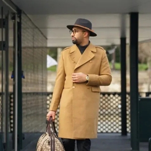 Abrigo Largo de Lana para Hombre, Estilo Vintage, por Encima de la Rodilla, Cálido y Elegante, Personalizable, Novedad de Invierno - Product Image 3