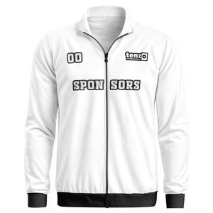 Veste de sport en polyester à fermeture éclair intégrale, coupe unisexe, poignets et ourlet côtelés, logo personnalisé, OEM ODM Tenzo Intl, uniformes scolaires et de club - Product Image 1