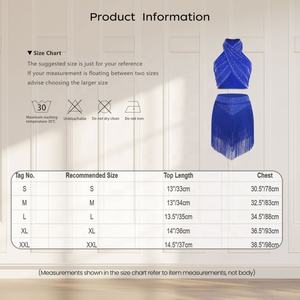 Conjunto de Danza Chacha Salsa para Mujer: Top Corto y Falda-Pantalón para Baile Latino y Danza del Vientre, Trajes de Diseñador, Ropa de Danza al por Mayor - Product Image 6