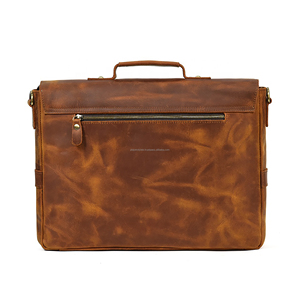 Porte-documents en cuir de vachette de qualité supérieure pour les voyages d'affaires, sac pour ordinateur portable au design personnalisé, fabricant OEM ODM en gros - Product Image 6