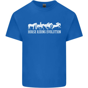 เสื้อยืดผ้าฝ้ายสำหรับผู้ชายลายม้าขี่แบบดั้งเดิม - Product Image 3