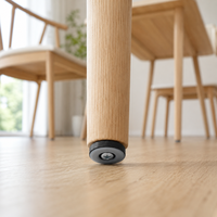 Glissière de meuble en PTFE de 22 mm à visser, robuste, pour tables et chaises