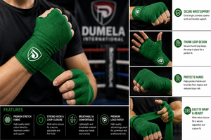 DUMELA INTERNATIONAL - Vendas de Mano para Entrenamiento de MMA y Boxeo con Logotipo Personalizado, Transpirables, Duraderas, Elásticas, de Algodón, para Kickboxing - Product Image 4