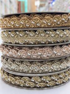 Bordure en dentelle brodée de perles pour chaussures, lavable, vente en gros - Product Image 3
