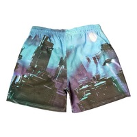 Shorts de bain imprimés pour hommes, impression par sublimation, séchage rapide, cordon de serrage, taille élastique, vêtements de bain décontractés