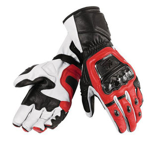 Guantes de Motocicleta Deportivos Unisex de Alta Calidad, Personalizados, de Cuero con Recubrimiento de Poliuretano, Diseño de Dedos Completos Antideslizantes - Product Image 1