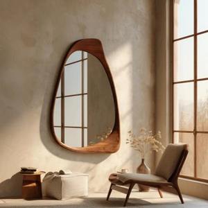 Miroir mural en bois le plus vendu, miroir mural en bois de style industriel pour hôtels et spas de luxe, article de décoration en gros à fort volume de vente - Product Image 6