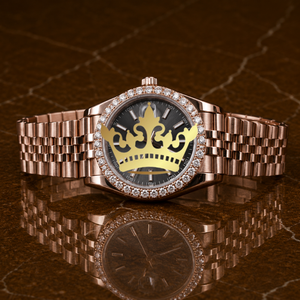 Montre-bracelet de luxe classique simple à quartz pour homme, style hip-hop, avec moissanite VVS glacée, en acier inoxydable, cadran vert, argentée, personnalisée - Product Image 1