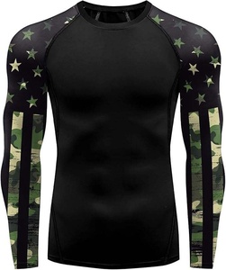 เสื้อแรชการ์ดสำหรับเล่นกีฬา AI-RG-203 คุณภาพสูงสุด ราคาขายส่ง RTS ระบายอากาศได้ดี สวมใส่สบาย ทรงเข้ารูป สามารถสั่งพิมพ์ลายได้ตามต้องการ - Product Image 4