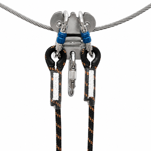 Poulie de zipline en acier inoxydable pour parc d'aventure, ligne de vie horizontale, câble de 13 mm max, charge de rupture 15 kN, HM SS989 - Product Image 2