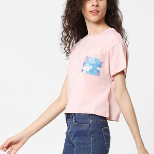 Crop tops pour femmes OEM/ODM, impression de logo personnalisée, crop tops pour femmes streetwear, t-shirts légers à séchage rapide OEM - Product Image 4
