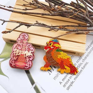 เข็มกลัดเคลือบผิวแบบแข็งลายการ์ตูนมีกลิตเตอร์ผลิตป้ายโลหะ - Product Image 4