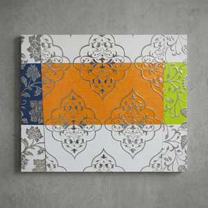 Living Room Decorative Third Fired Golden Silver Designer Digital Ceramic Glazed <b>Wall</b> Tiles for Luxury Interior Look - Product Image 2
