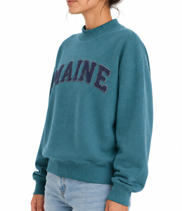 Custom Women's 100% Cotton Fleece Turtleneck Sweatshirt – Regular Fit <b>Lightweight</b> Knitted Pullover, Breathable Eco-Friendly - Product Image 2