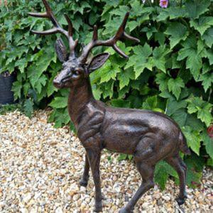Statue de renne en bronze faite à la main, faible MOQ, décoration de Noël, fournitures de jardin et de ferme, sculpture de cerf grandeur nature, vente chaude - Product Image 4
