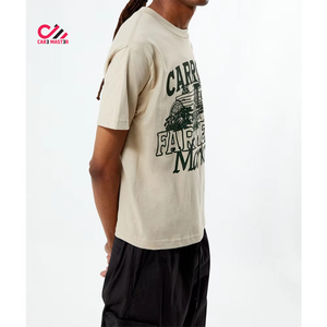 Factory Direct Plus Size Men's Knitted 100% Cotton Breathable T-Shirts Solid Color Customized Front <b>Logo</b> Printed High Street - Product Image 3