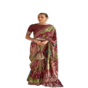 Mais recente Design Mulheres Saree Para Festa De Casamento Do Fornecedor Indiano E Exportador Indiano sari tecido digital impresso saree